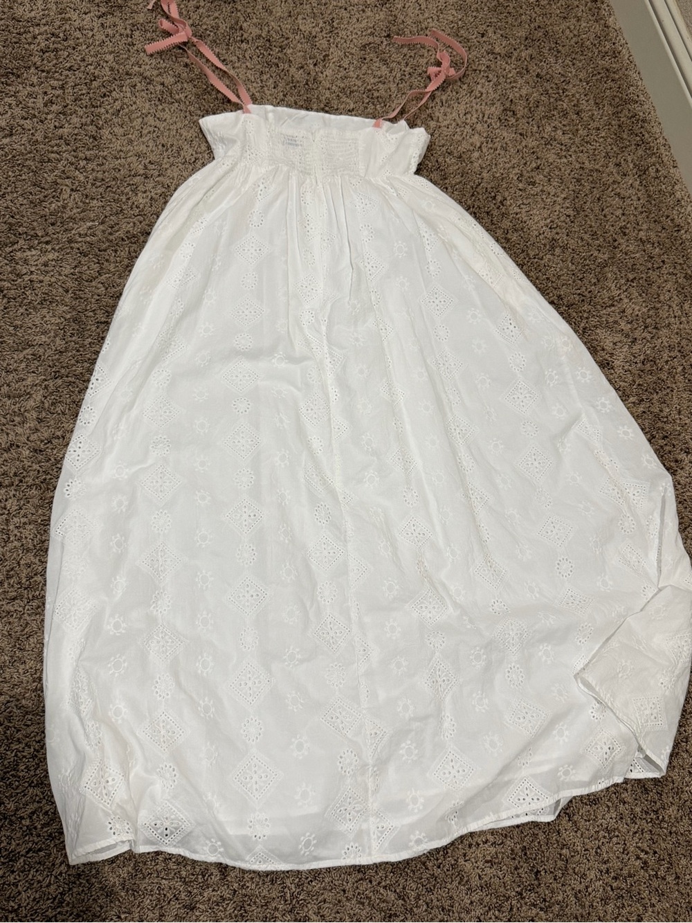 Petal & Pup White Eyelet with Pink Trim - Picture 2 of 6